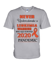 leukemia-orange-npan V-Neck T-Shirt thumbnail