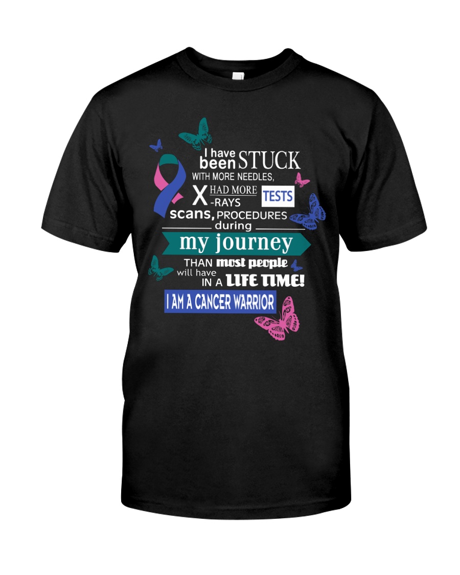 thyroid-cancer-pink-teal-blue-STUCK Classic T-Shirt