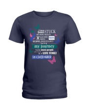 thyroid-cancer-pink-teal-blue-STUCK Ladies T-Shirt thumbnail
