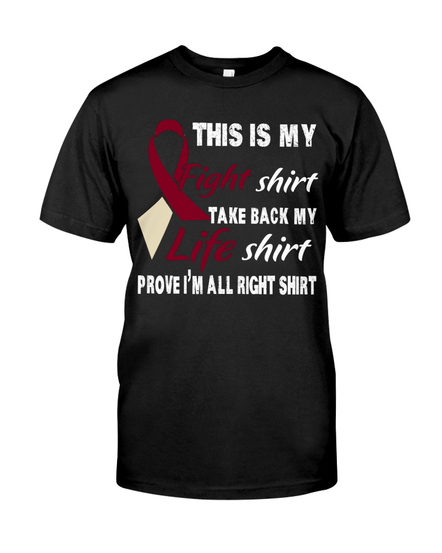 head-neck-cancer-burgundy-ivory-myshirt Classic T-Shirt