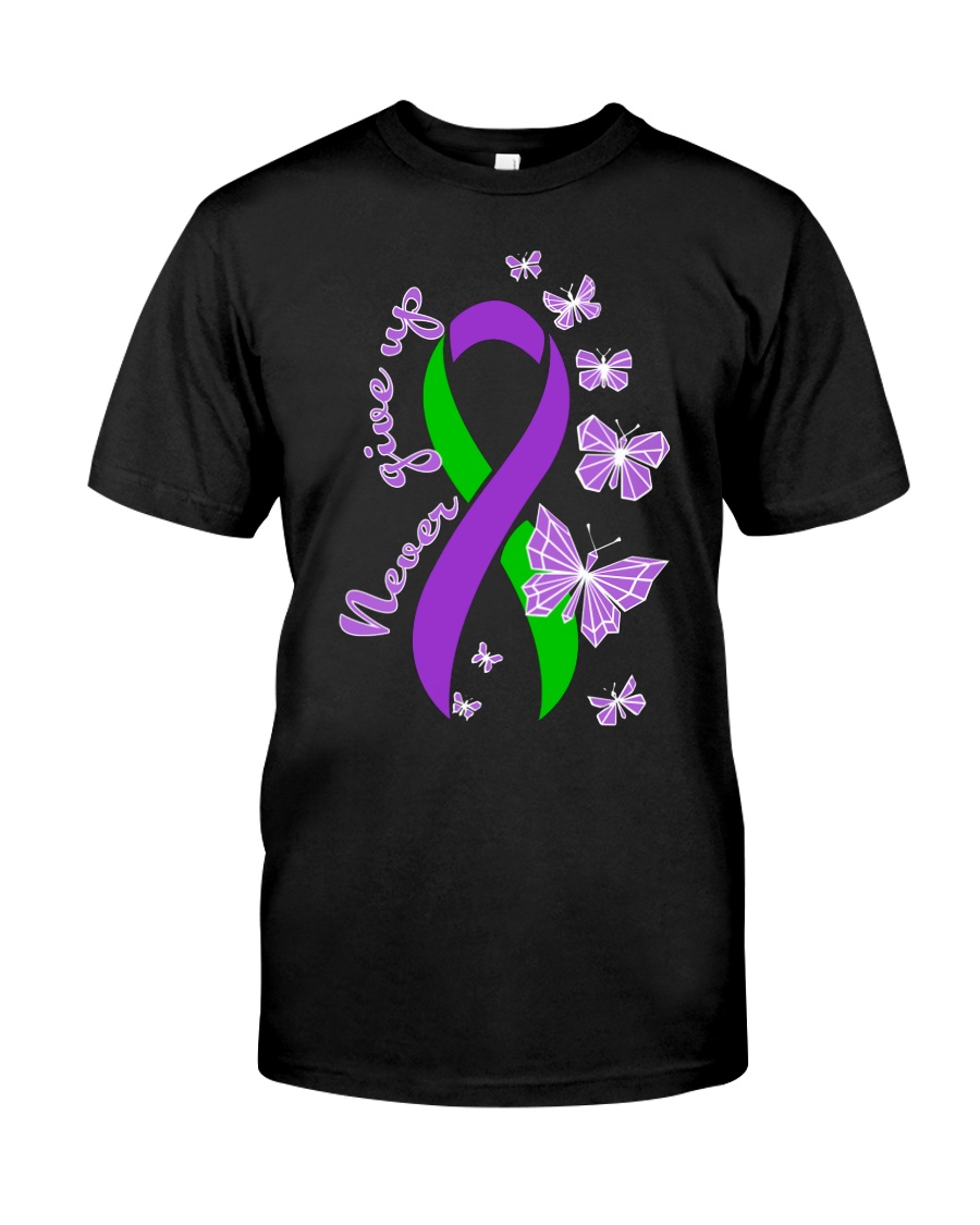 anal-cancer-purple-green-never Classic T-Shirt