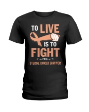 uterine-cancer-peach-lfi Ladies T-Shirt thumbnail