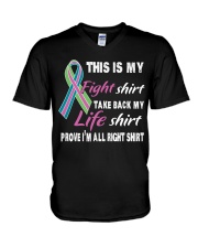 metastatic-cancer-myshirt V-Neck T-Shirt thumbnail