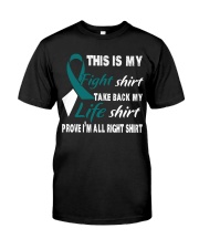 cervical-cancer-teal-white-myshirt Classic T-Shirt front
