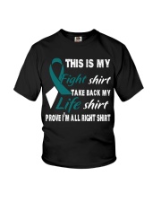 cervical-cancer-teal-white-myshirt Youth T-Shirt thumbnail