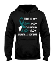 cervical-cancer-teal-white-myshirt Hooded Sweatshirt thumbnail