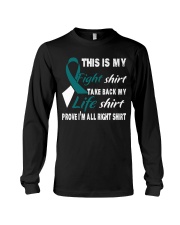 cervical-cancer-teal-white-myshirt Long Sleeve Tee thumbnail