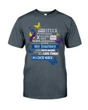 bladder-cancer-marigold-blue-purple-stuck1 Classic T-Shirt front