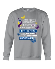 bladder-cancer-marigold-blue-purple-stuck1 Crewneck Sweatshirt thumbnail