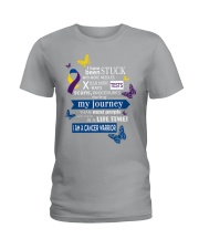 bladder-cancer-marigold-blue-purple-stuck1 Ladies T-Shirt thumbnail