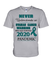 ovarian-cancer-teal-npan V-Neck T-Shirt thumbnail