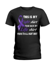 pancreatic-cancer-purple-myshirt Ladies T-Shirt thumbnail