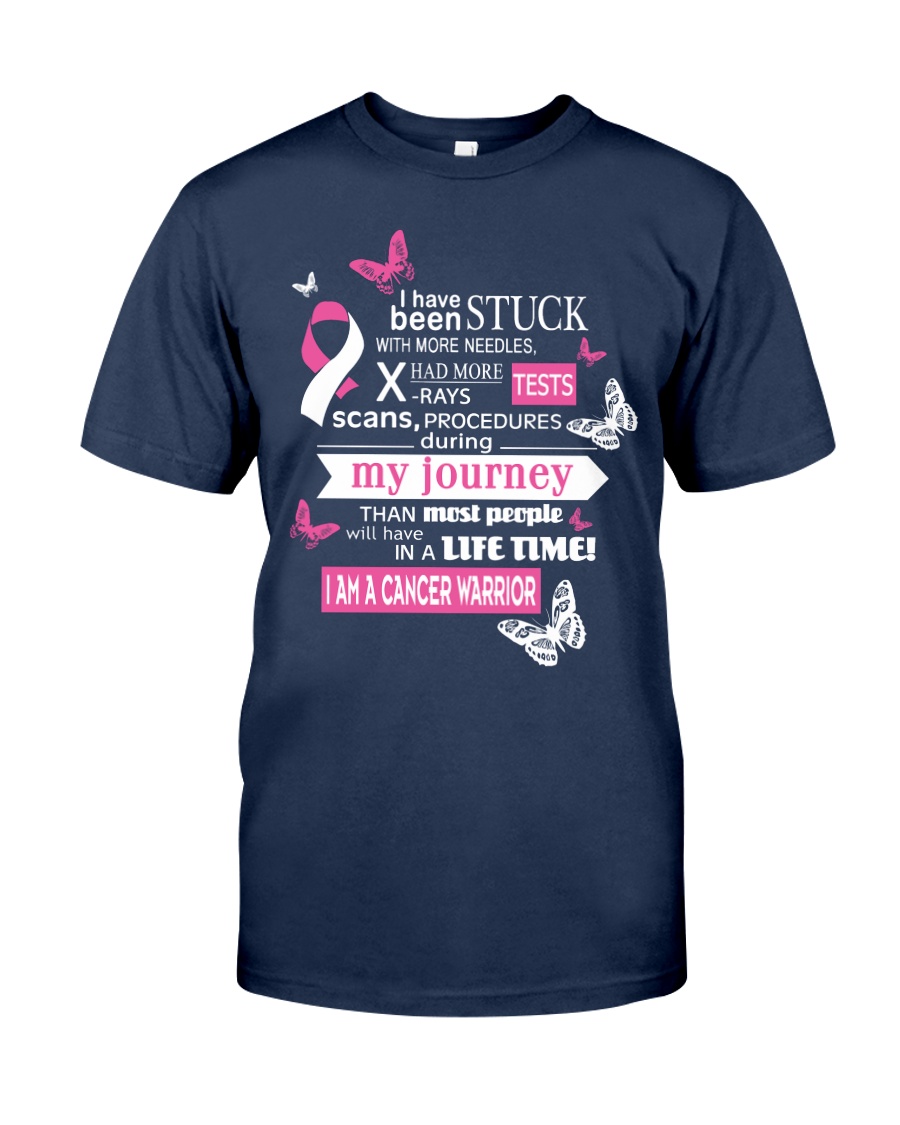 breastlung-cancer-warrior-pink-white-stuck Classic T-Shirt