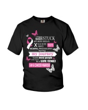 breastlung-cancer-warrior-pink-white-stuck Youth T-Shirt thumbnail