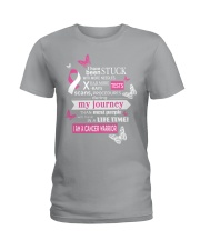 breastlung-cancer-warrior-pink-white-stuck Ladies T-Shirt thumbnail
