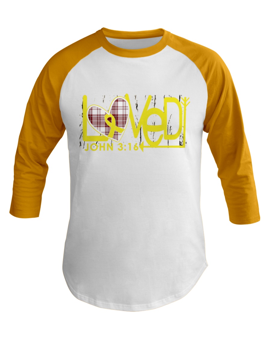 bone-cancer-yellow-loved Baseball Tee