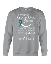 cervical-cancer-teal-white-inspire Crewneck Sweatshirt thumbnail