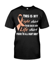 uterine-cancer-peach-myshirt Classic T-Shirt front