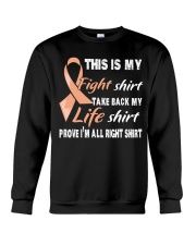 uterine-cancer-peach-myshirt Crewneck Sweatshirt thumbnail