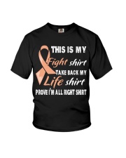 uterine-cancer-peach-myshirt Youth T-Shirt thumbnail