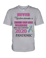 metastatic-breast-cancer-npan V-Neck T-Shirt thumbnail