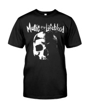 Music the Lifeblood Skull Shirt Premium Fit Mens Tee front