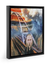 Limited-edition-Painting Floating Framed Canvas Prints Black tile