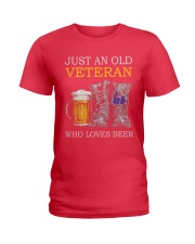 Just An Old Veteran Who Loves Beer Shirt Sweatshirt Hoodie Long Sleeve Tank Top For Veterans - Veteran Birthday Xmas Gift - Size S To 6XL Ladies T-Shirt tile