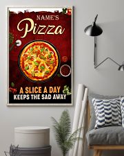Name's Pizza A Slice A Day Keeps The Sad Away - Name Can Be Customized - No Frame - Wall Art - Full Size 11''x17'' 16''x24'' 24''x36'' 11x17 Poster lifestyle-poster-1