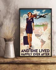 And She Lived Happily Ever After Poster - Poster For Flight Attendants - Home Decor - No Frame Full Size 11x17 16x24 24x36 Inches 11x17 Poster lifestyle-poster-3