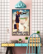 And She Lived Happily Ever After Poster - Poster For Flight Attendants - Home Decor - No Frame Full Size 11x17 16x24 24x36 Inches 11x17 Poster lifestyle-poster-6