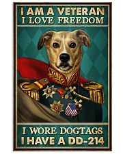 I Am A Veteran I Love Freedom I Wore Dogtags I Have A DD-214 Poster - Wall Art Decor - No Frame Full Size 11''x17'' 16''x24'' 24''x36'' 11x17 Poster front