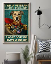 I Am A Veteran I Love Freedom I Wore Dogtags I Have A DD-214 Poster - Wall Art Decor - No Frame Full Size 11''x17'' 16''x24'' 24''x36'' 11x17 Poster lifestyle-poster-1
