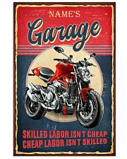 Name's Garage Skilled Labor Isn't Cheap Cheap Labor Isn't Skilled Poster - Name Can Be Customized - Poster For Motorcycle Garages - No Frame 11x17 Poster front