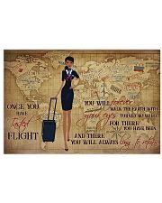 Once You Have Tasted Flight You Will Forever Walk The Earth With Your Eyes Turned Skyward Flight Attendant Poster - No Frame 17x11 24x16 36x24 Inches 17x11 Poster front