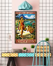 Some Girls Are Just Born With Aloha Spirit In Their Souls Poster - Hawaiian Girl Vintage Retro Art Picture - Wall Art Decor - No Frame 11x17 Poster lifestyle-poster-6