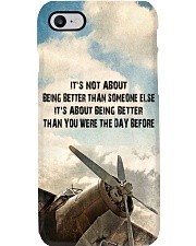 It's Not About Being Better Than Someone Else It's About Being Better Than You Were The Day Before Phone Case - Airplane Vintage Art Phone Case i-phone-8-case