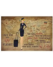 Once You Have Tasted Flight You Will Forever Walk The Earth With Your Eyes Turned Skyward Flight Attendant Poster - No Frame 17x11 24x16 36x24 Inches 17x11 Poster front