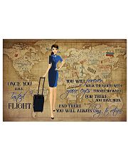 Once You Have Tasted Flight You Will Forever Walk The Earth With Your Eyes Turned Skyward Flight Attendant Poster - No Frame 17x11 24x16 36x24 Inches 17x11 Poster front
