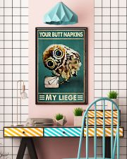 Your Butt Napkins My Liege Poster - Owl And Paper Funny Toilet Poster - Bathroom Decor - No Frame Full Size 11x17 16x24 24x36 Inches 11x17 Poster lifestyle-poster-6