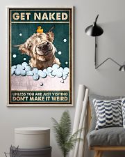 Get Naked Unless You Are Just Visiting Don't Make It Weird Poster - Dog Funny Toilet Poster - Bathroom Decor - No Frame Size 11x17 16x24 24x36 Inches 11x17 Poster lifestyle-poster-1