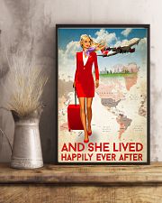 And She Lived Happily Ever After Poster - Poster For Flight Attendants - Home Decor - No Frame Full Size 11x17 16x24 24x36 Inches 11x17 Poster lifestyle-poster-3