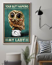 Your Butt Napkins My Lady Poster - Owl And Paper Funny Toilet Poster - Bathroom Wall Art Decor - No Frame Full Size 11''x17'' 16''x24'' 24''x36'' 11x17 Poster lifestyle-poster-1