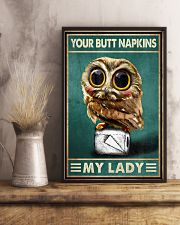 Your Butt Napkins My Lady Poster - Owl And Paper Funny Toilet Poster - Bathroom Wall Art Decor - No Frame Full Size 11''x17'' 16''x24'' 24''x36'' 11x17 Poster lifestyle-poster-3