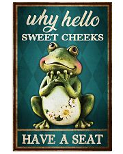 Why Hello Sweet Cheeks Have A Seat Poster - Frog Funny Toilet Poster - Bathroom Decor - No Frame Full Size 11x17 16x24 24x36 Inches 11x17 Poster front