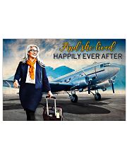 And She Lived Happily Ever After Poster - Flight Attendant And Airplane Vintage Art Picture - Wall Art Decor - No Frame 36x24 Poster front