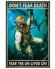 Don't Fear Death Fear The Unlived Life Poster - Scuba Diver Vintage Art Picture - Wall Art Decor - No Frame Full Size 11''x17'' 16''x24'' 24''x36'' 11x17 Poster front
