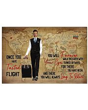 Once You Have Tasted Flight You Will Forever Walk The Earth With Your Eyes Turned Skyward Poster - Flight Attendant Vintage Art 17x11 Poster front