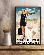 And She Lived Happily Ever After Poster - Poster For Flight Attendants - Home Decor - No Frame Full Size 11x17 16x24 24x36 Inches 11x17 Poster lifestyle-poster-3