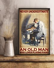 Never Underestimate An Old Man Who Loves Playing Piano Vintage Poster - Poster For Pianists - Pianist Birthday Xmas Gift - Home Decor - No Frame 11x17 Poster lifestyle-poster-3